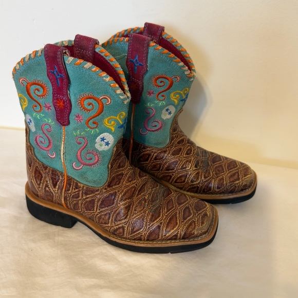 Ariat Tombstone Cowboy Boots Girls Size 12 Brown Turquoise
Western Style - Picture 8 of 12